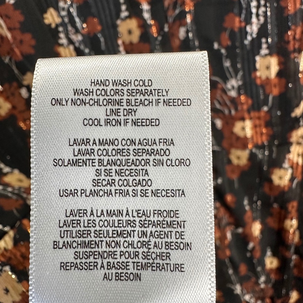 NWT Taylor Dresses Womens Size 10 Black/Nutmeg Floral Print V-Neck Cottagecore - Picture 8 of 11